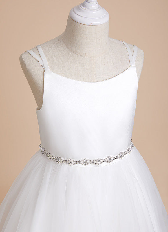 Robe Chic Satinée Blanche Enfant - gallery 7