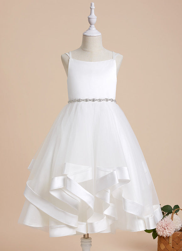 Robe Chic Satinée Blanche Enfant - gallery 8
