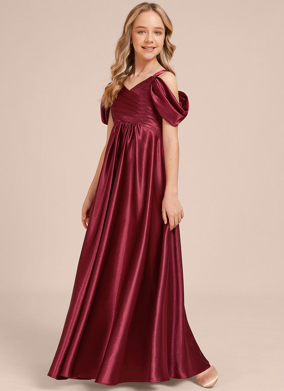 Robe Chic Satinée Bordeaux - gallery 2