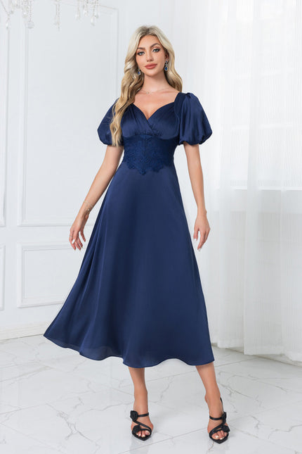 Robe Chic Satin Col Cœur Élégante - gallery 5