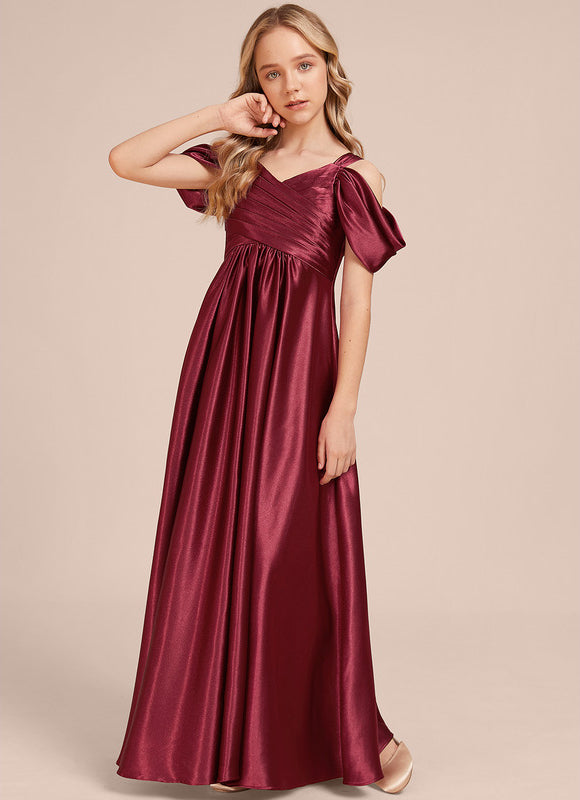 Robe Chic Satinée Bordeaux - gallery 3