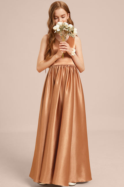 Robe Chic Satinée Dorée - gallery 4