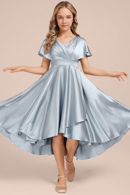 Robe Chic Satinée Junior Bleu Ciel - gallery 2