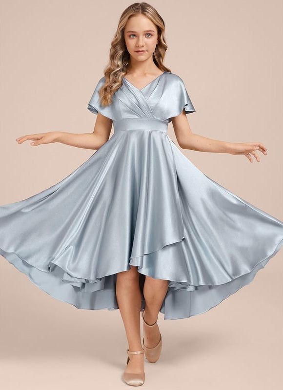 Robe Chic Satinée Junior Bleu Ciel - gallery 2