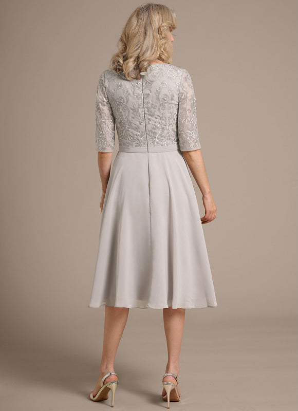 Robe Chic Grise Aérée - gallery 5