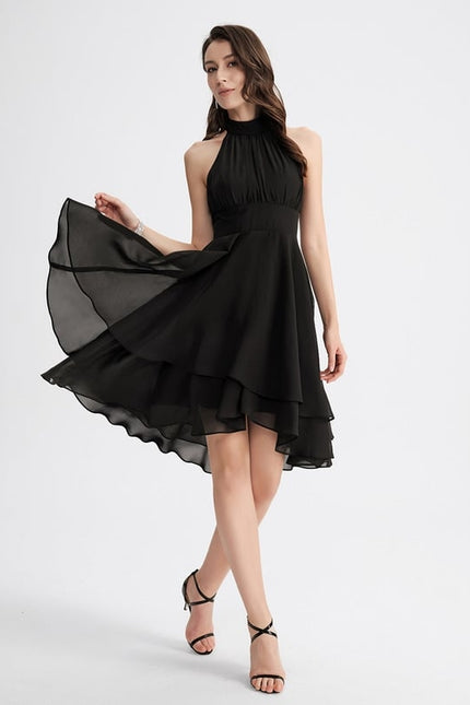 Robe Chic Noir Asymétrique Chic - gallery 4