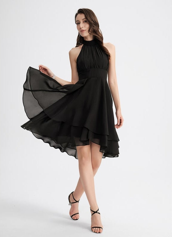 Robe Chic Noir Asymétrique Chic - gallery 4