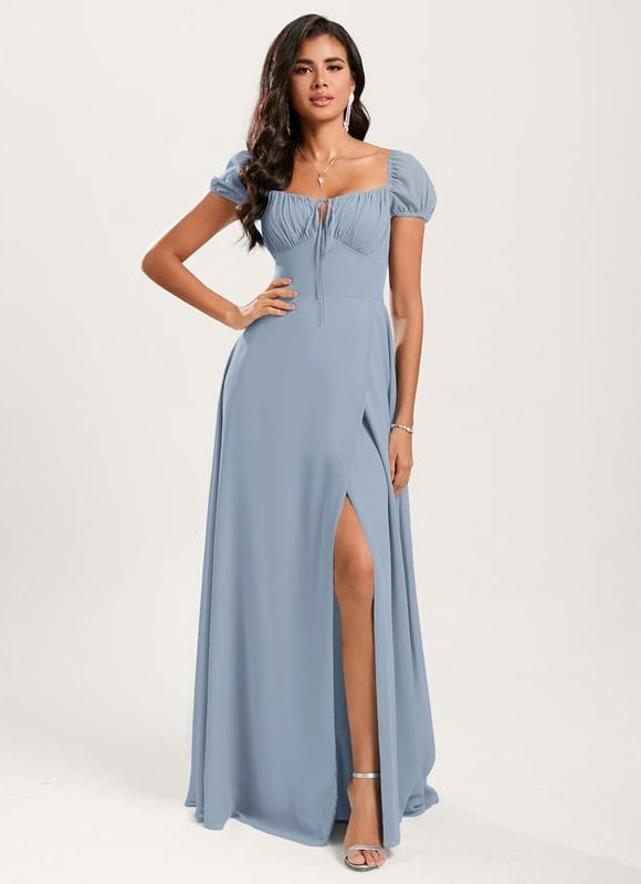 Robe Chic Longue Verte Raffinée - gallery 2