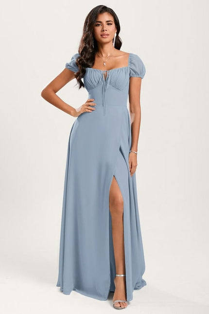 Robe Chic Longue Verte Raffinée - gallery 2