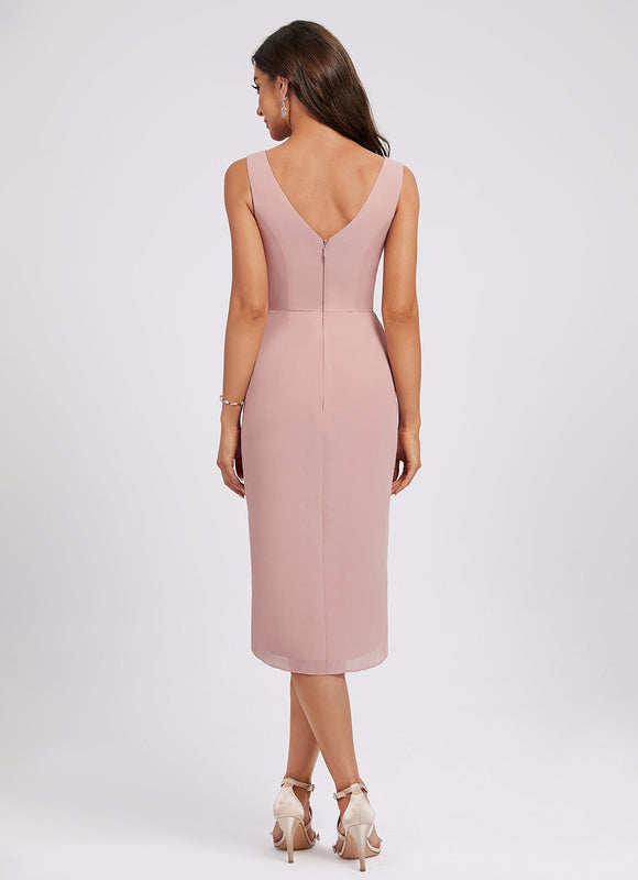 Robe Chic Chic Drapé Féminin - gallery 4