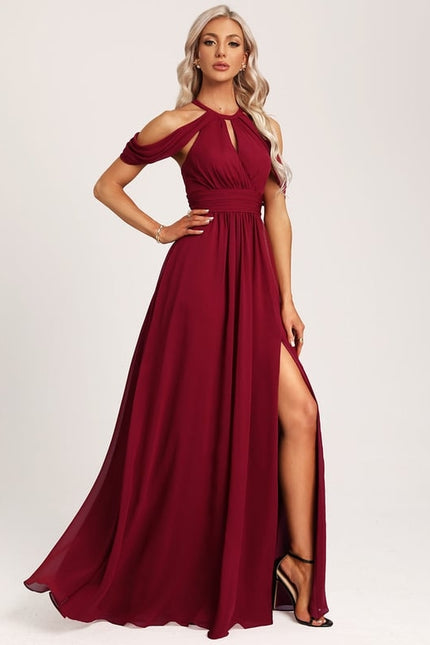 Robe Chic Bleu Drapé - gallery 6