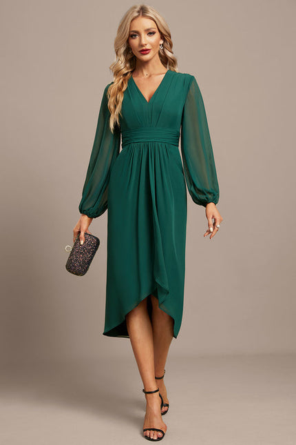 Robe Chic Élégance Verte Moderne - gallery 3