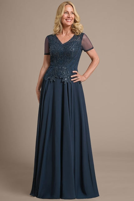 Robe Chic Longue Bleu Cobalt - gallery 2