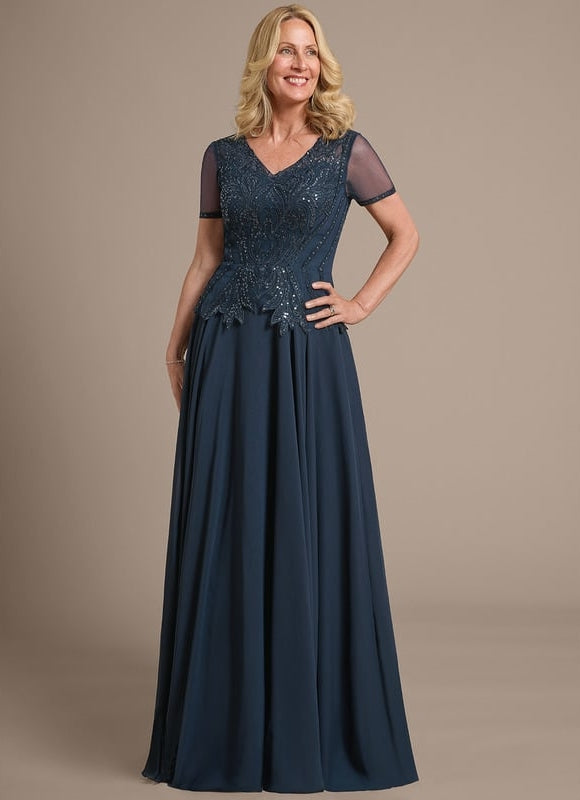 Robe Chic Longue Bleu Cobalt - gallery 2