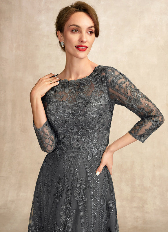 Robe Chic Dentelle Charbon - gallery 7
