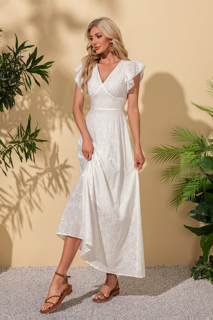 Robe Chic Blanche Brodée - gallery 5