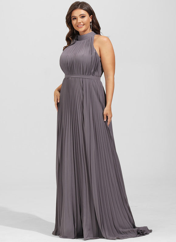 Robe Chic Satiné Taupe - gallery 5