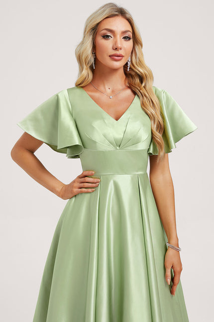 Robe Chic Asymétrique Vert Deau - gallery 3