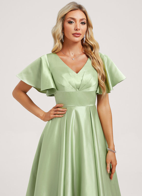 Robe Chic Asymétrique Vert Deau - gallery 3