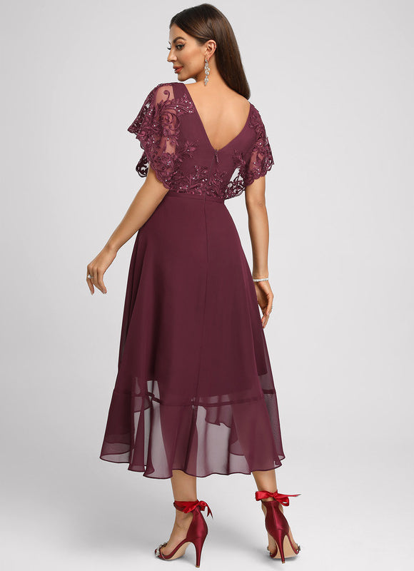 Robe Chic Bordeaux Flottant - gallery 4