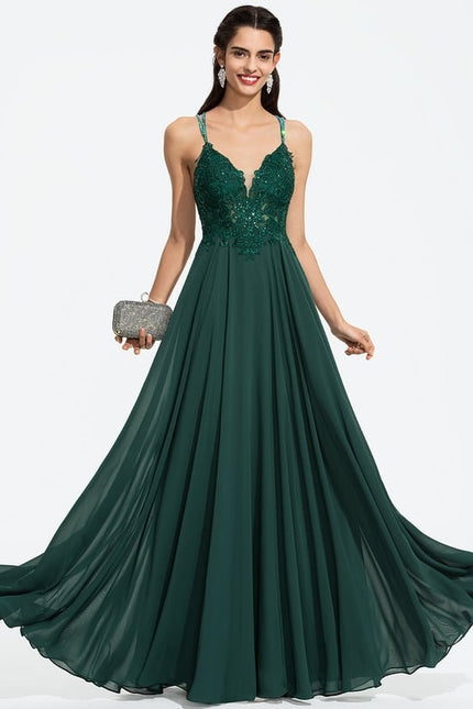 Robe Chic Vert Émeraude Flottante - gallery 6