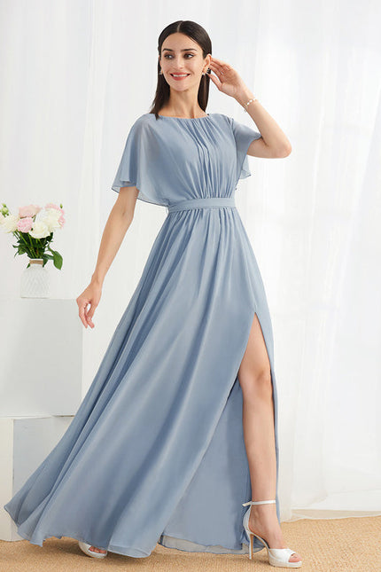 Robe Chic Mousseline Drapée - gallery 3