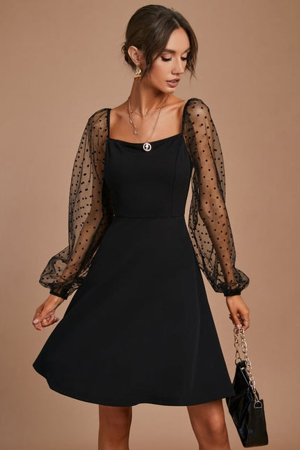 Robe Chic Chic Noir Étoilé