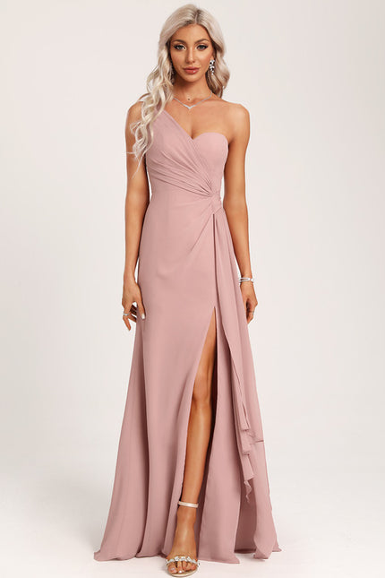Robe Chic Asymétrique Beige - gallery 4