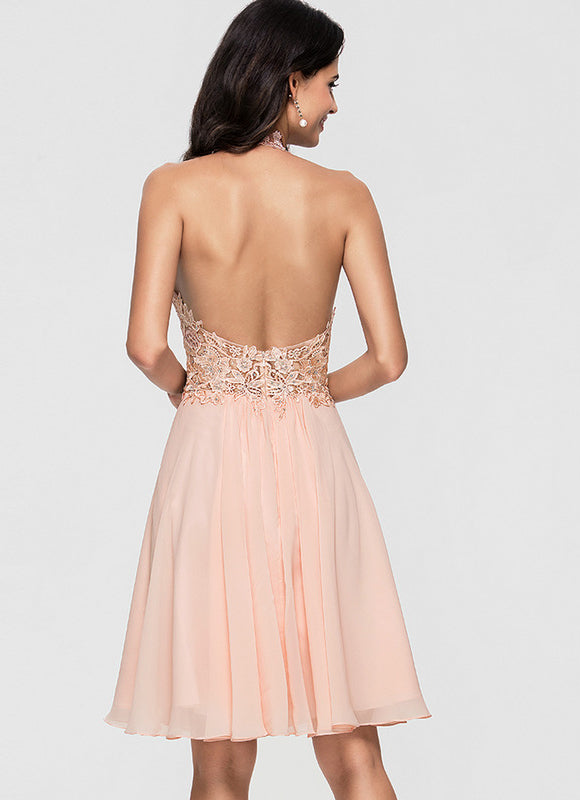 Robe Chic Élégance Pêche - gallery 2