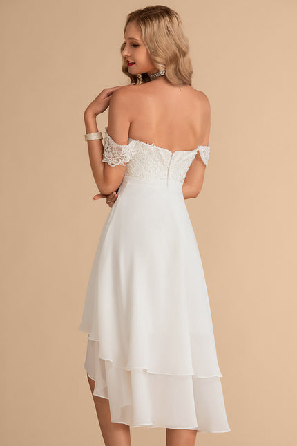 Robe De Plage Blanche Dentelle Boho Boheme Chic - gallery 5