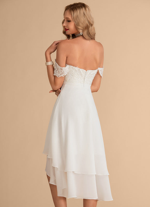 Robe De Plage Blanche Dentelle Boho Boheme Chic - gallery 5
