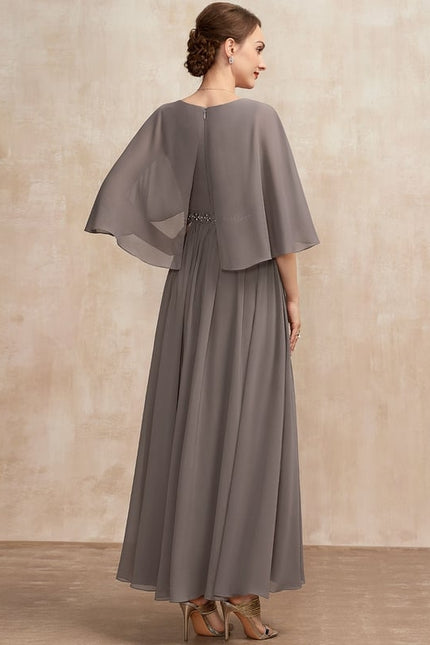 Robe Chic Longue Fluide Grise - gallery 6