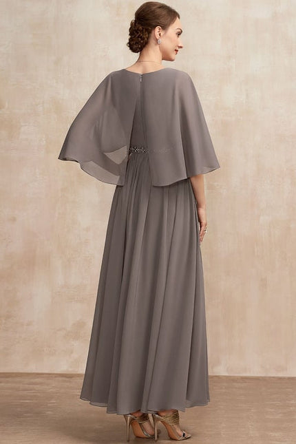 Robe Chic Longue Fluide Grise - gallery 6