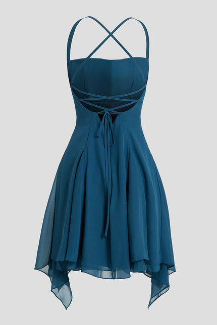 Robe Chic Asymétrique Aqua - gallery 8