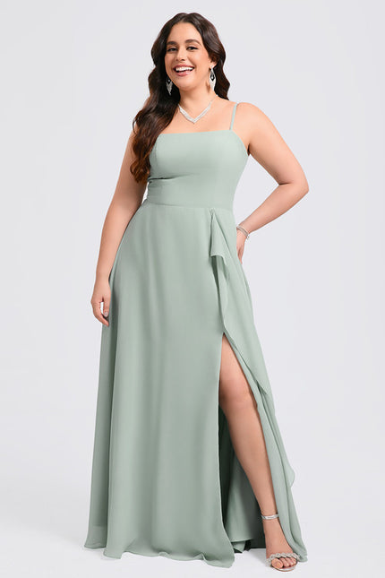 Robe Chic Longue Verte Raffinée - gallery 7