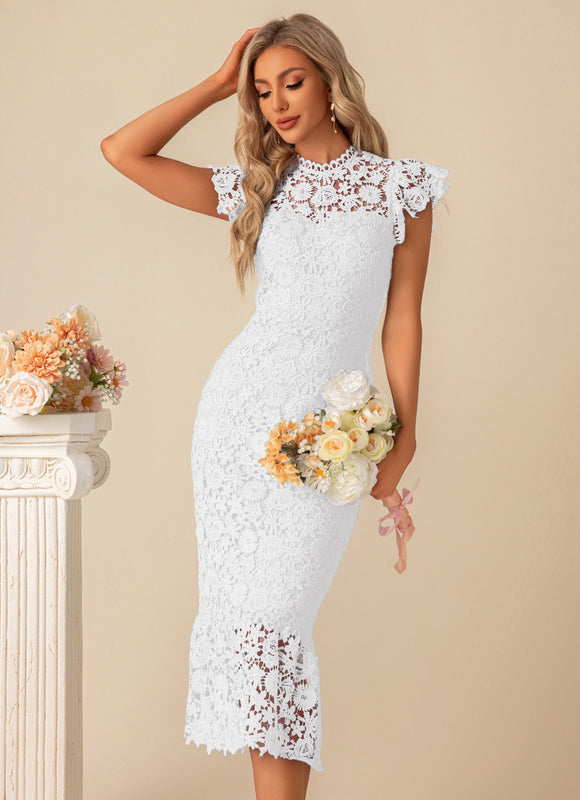 Robe Chic Dentelle Bleu - gallery 8