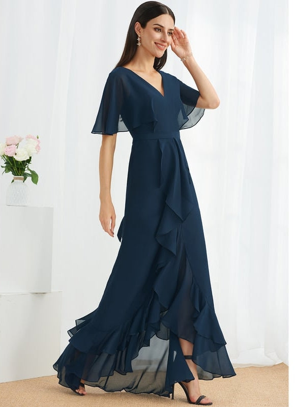 Robe Chic Mousseline Asymétrique - gallery 1