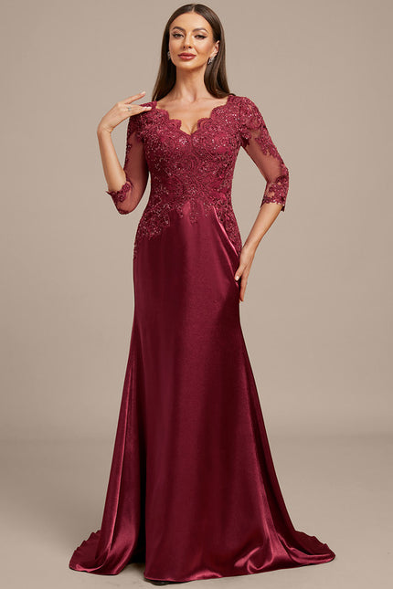Robe Chic Élégante Bordeaux - gallery 4