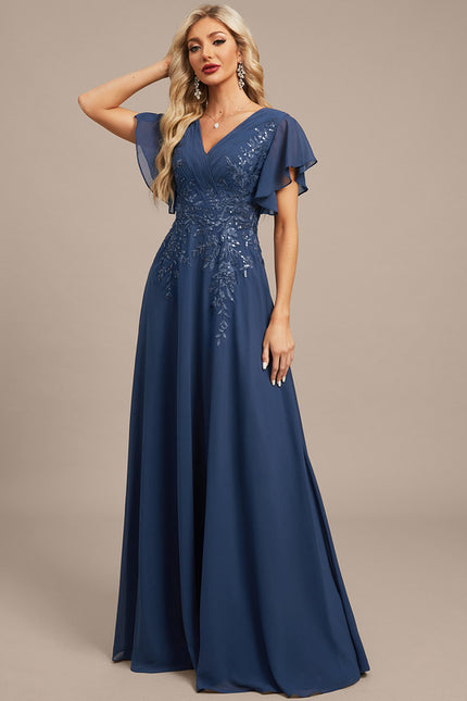 Robe Chic Bleu Nuit Élégante - gallery 4