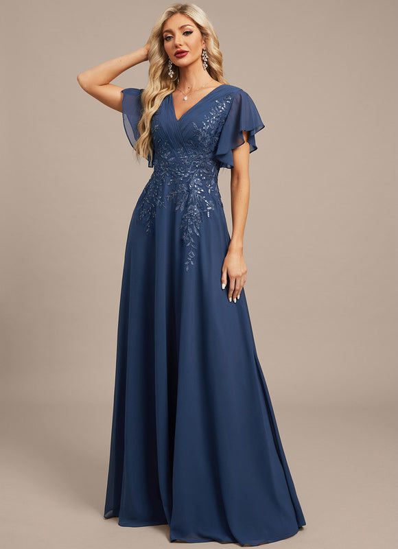 Robe Chic Bleu Nuit Élégante - gallery 4