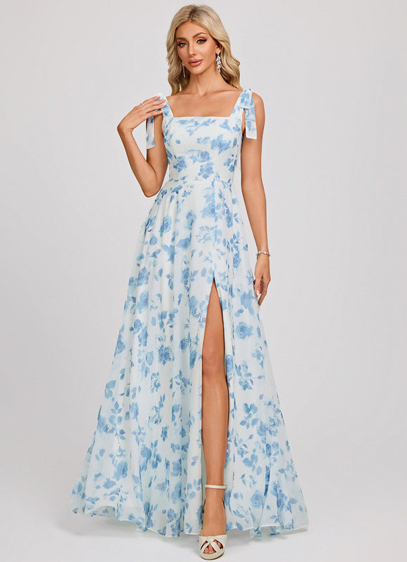 Robe Chic Longue Verte Élégante - gallery 2