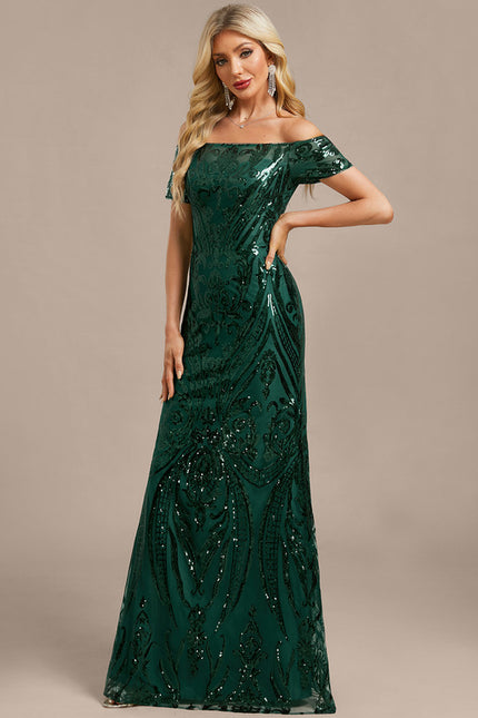 Robe Chic Émeraude Pailletée - gallery 3