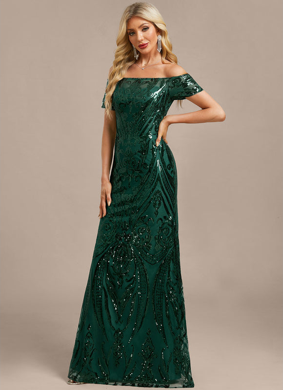 Robe Chic Émeraude Pailletée - gallery 3