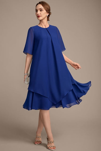 Robe Chic Chiffon Azur - gallery 5