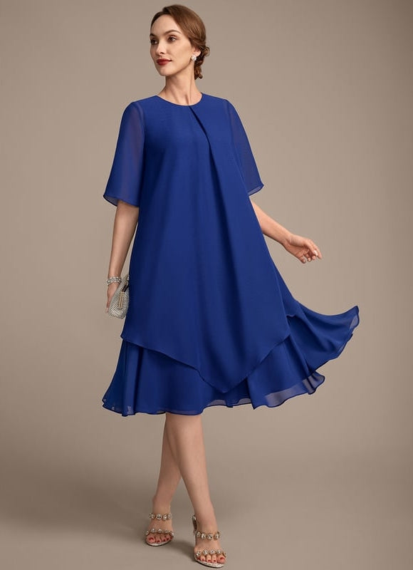 Robe Chic Chiffon Azur - gallery 5