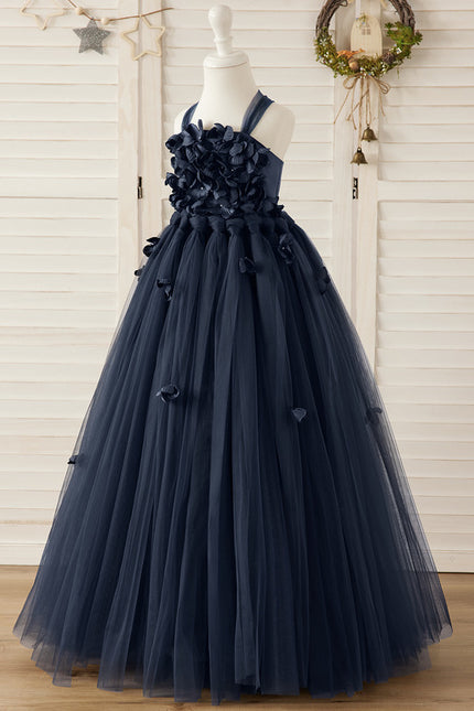 Robe Chic Bleu Nuit Princesse Tulle - gallery 3