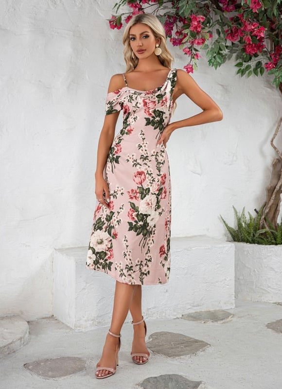 Robe Chic Satinée Florale - gallery 4
