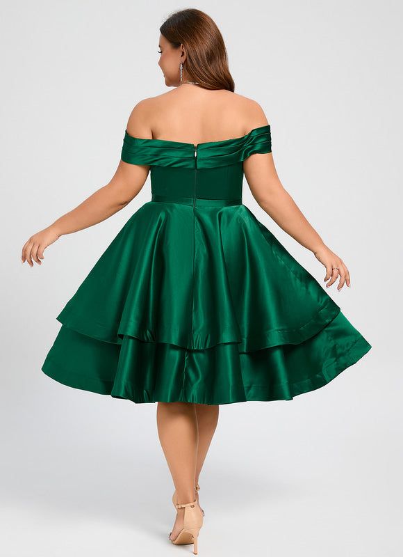 Robe Chic Satinée Trapèze - gallery 6