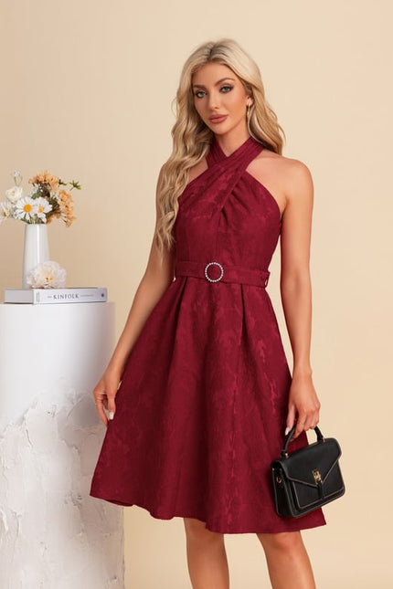 Robe Chic Trapèze Jacquard - gallery 5