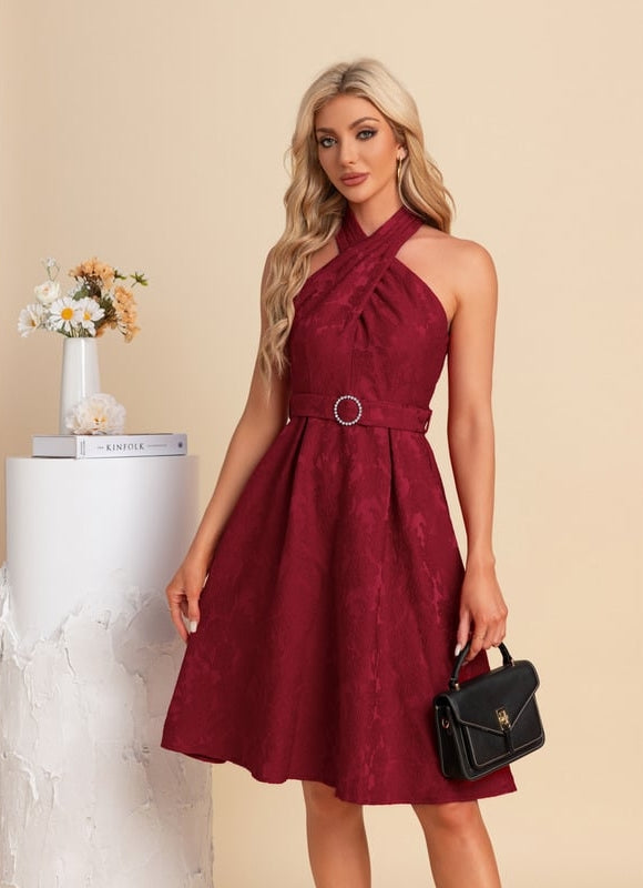 Robe Chic Trapèze Jacquard - gallery 5